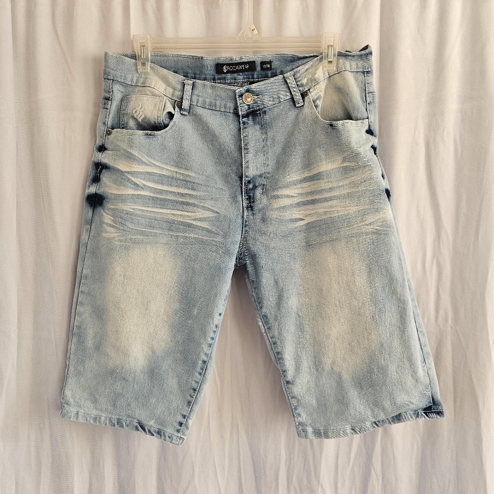 y2k ROCAWEAR Relaxed Denim Shorts W38